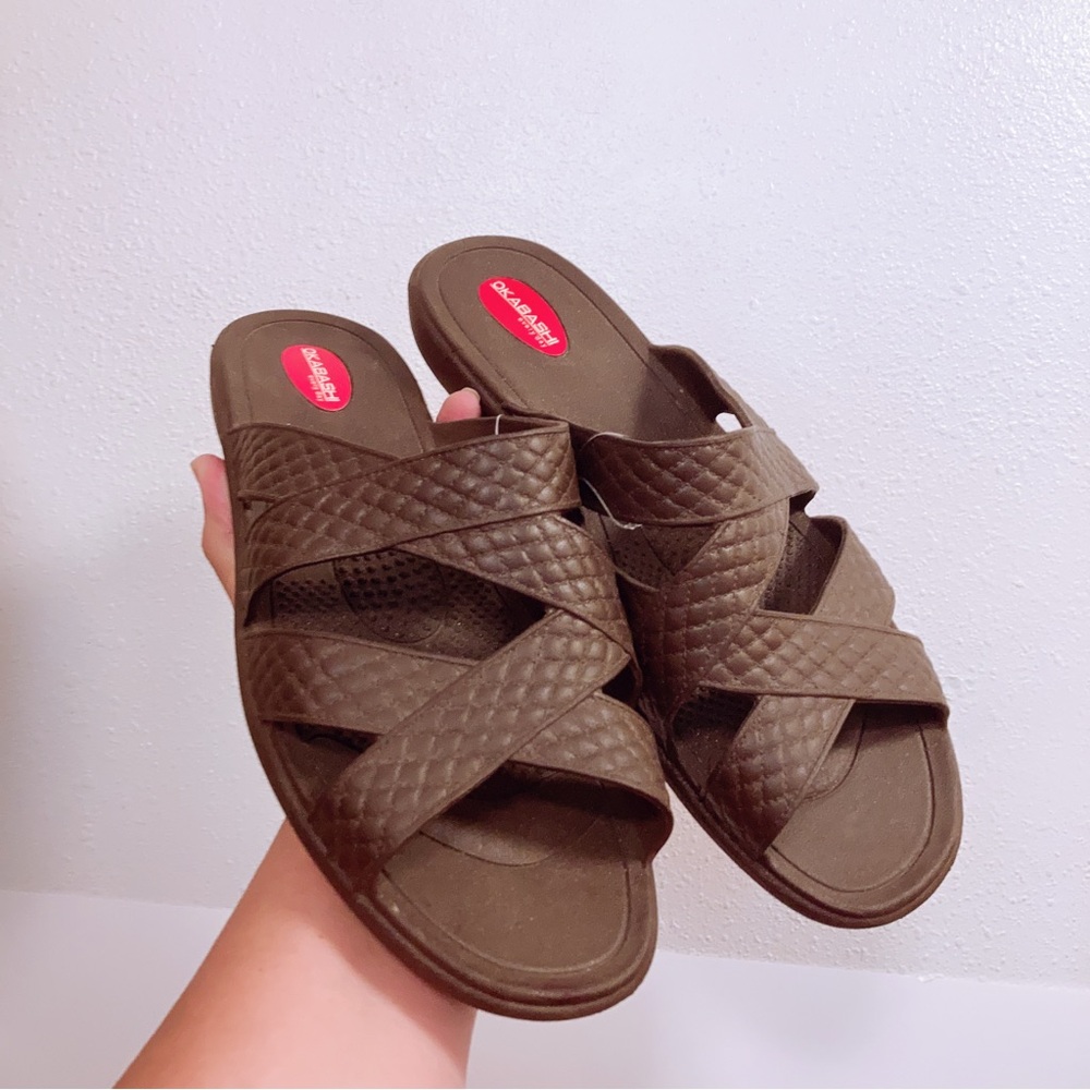 Okabashi Brown Arch Support Sandals Size 10